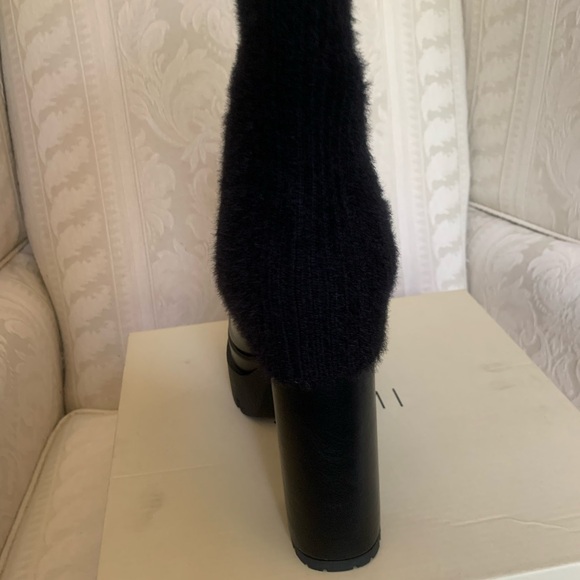 Dolls Kill Black Platforms Ankle Sock Boots BNIB - Picture 10 of 13